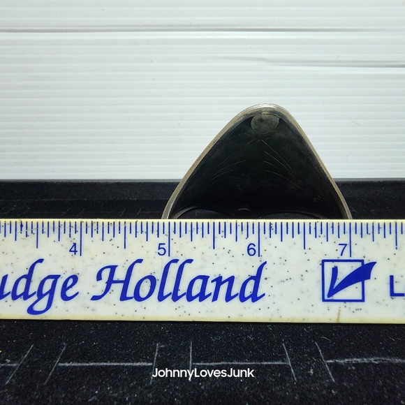 Modern Native American Sterling Silver/Jasper Picture Stone Cuff Bracelet Signed - Picture 7 of 7